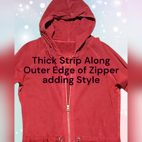 Gap XL Full Zip Hoodie w Pockets & Adjustable Drawstring Waist Double End Zipper - Picture 5 of 14